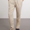 Straight-Leg Garment-Dyed Linen Drawstring Trousers - FR Straight-Leg Garment-Dyed Linen Drawstring Trousers - FR