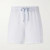 Straight-Leg Garment-Dyed Linen Drawstring Shorts Straight-Leg Garment-Dyed Linen Drawstring Shorts