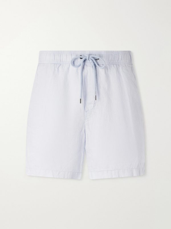 Straight-Leg Garment-Dyed Linen Drawstring Shorts Straight-Leg Garment-Dyed Linen Drawstring Shorts