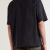 Convertible-Collar Cotton-Blend Poplin Shirt - BK Convertible-Collar Cotton-Blend Poplin Shirt - BK