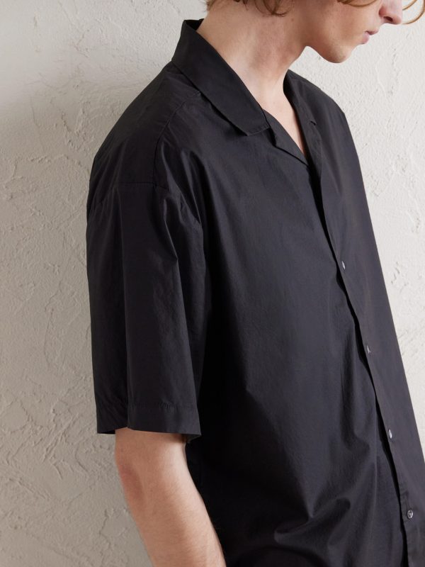 Convertible-Collar Cotton-Blend Poplin Shirt - CU Convertible-Collar Cotton-Blend Poplin Shirt - CU