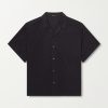 Convertible-Collar Cotton-Blend Poplin Shirt Convertible-Collar Cotton-Blend Poplin Shirt