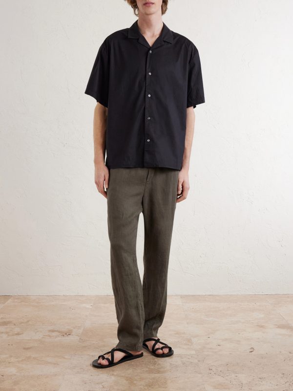 Convertible-Collar Cotton-Blend Poplin Shirt - OU Convertible-Collar Cotton-Blend Poplin Shirt - OU