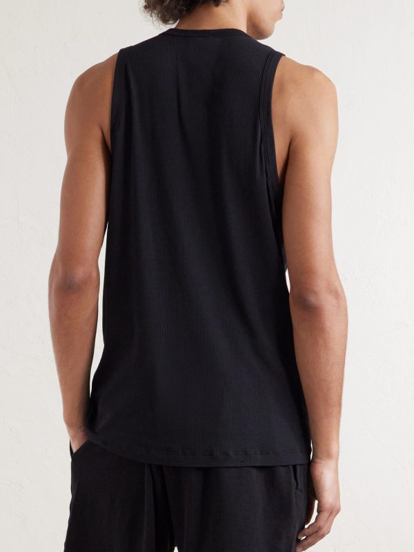 LA Skate Ribbed Stretch-Cotton Jersey Tank Top - BK LA Skate Ribbed Stretch-Cotton Jersey Tank Top - BK