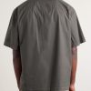 Camp-Collar Cotton-Blend Poplin Shirt - BK Camp-Collar Cotton-Blend Poplin Shirt - BK
