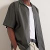 Camp-Collar Cotton-Blend Poplin Shirt - CU Camp-Collar Cotton-Blend Poplin Shirt - CU