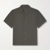 Camp-Collar Cotton-Blend Poplin Shirt Camp-Collar Cotton-Blend Poplin Shirt