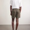 Straight-Leg Garment-Dyed Linen Drawstring Shorts - BK Straight-Leg Garment-Dyed Linen Drawstring Shorts - BK