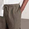 Straight-Leg Garment-Dyed Linen Drawstring Shorts - CU Straight-Leg Garment-Dyed Linen Drawstring Shorts - CU