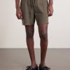 Straight-Leg Garment-Dyed Linen Drawstring Shorts - FR Straight-Leg Garment-Dyed Linen Drawstring Shorts - FR