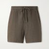 Straight-Leg Garment-Dyed Linen Drawstring Shorts Straight-Leg Garment-Dyed Linen Drawstring Shorts