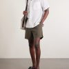 Straight-Leg Garment-Dyed Linen Drawstring Shorts - OU Straight-Leg Garment-Dyed Linen Drawstring Shorts - OU