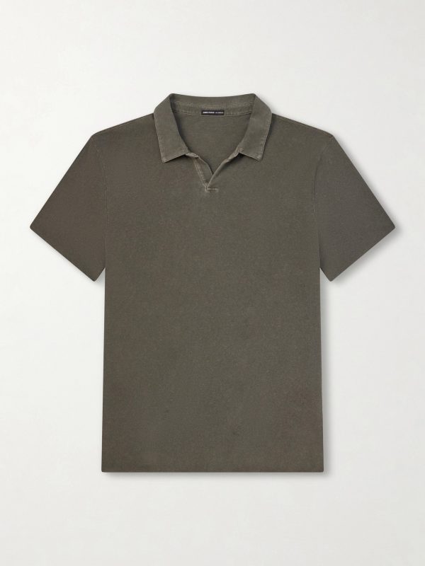 Open-Collar Cotton-Jersey Polo Shirt Open-Collar Cotton-Jersey Polo Shirt