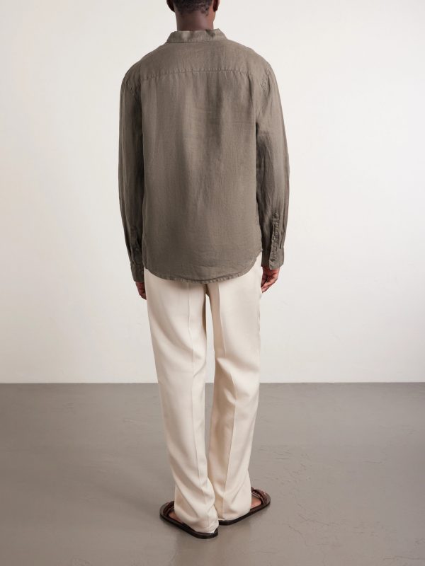 Garment-Dyed Linen Shirt - BK Garment-Dyed Linen Shirt - BK