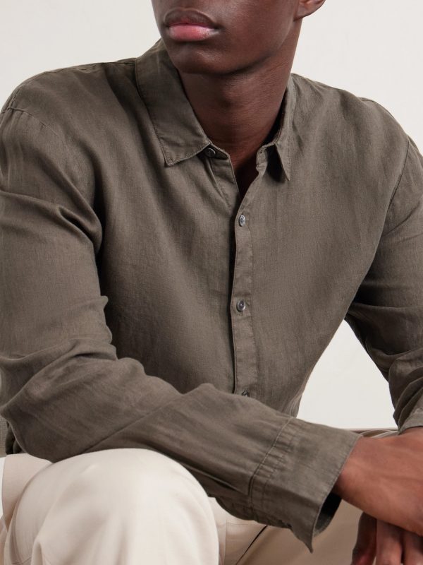 Garment-Dyed Linen Shirt - CU Garment-Dyed Linen Shirt - CU