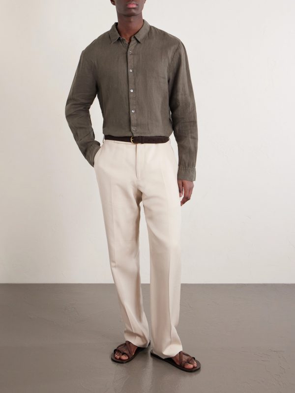 Garment-Dyed Linen Shirt - OU Garment-Dyed Linen Shirt - OU