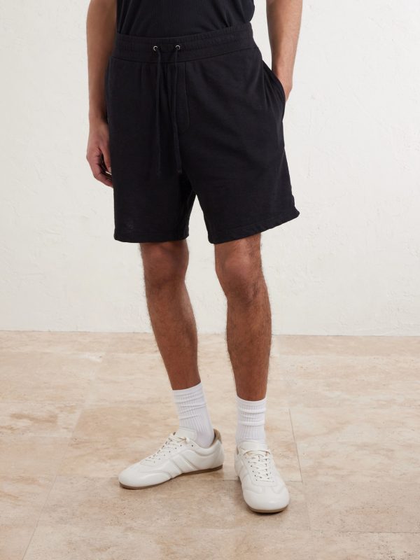 Straight-Leg Cotton-Jersey Drawstring Shorts - FR Straight-Leg Cotton-Jersey Drawstring Shorts - FR