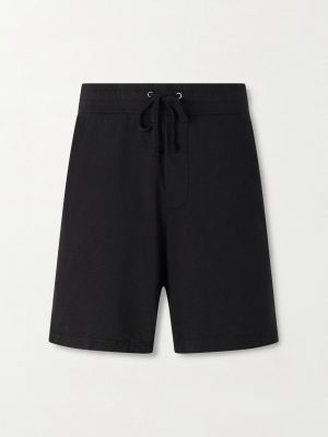 Straight-Leg Cotton-Jersey Drawstring Shorts Straight-Leg Cotton-Jersey Drawstring Shorts