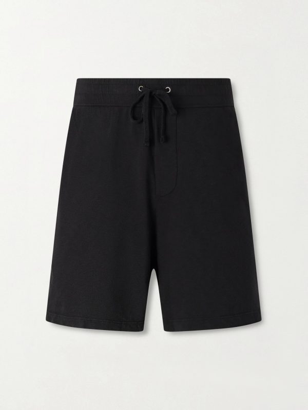 Straight-Leg Cotton-Jersey Drawstring Shorts Straight-Leg Cotton-Jersey Drawstring Shorts