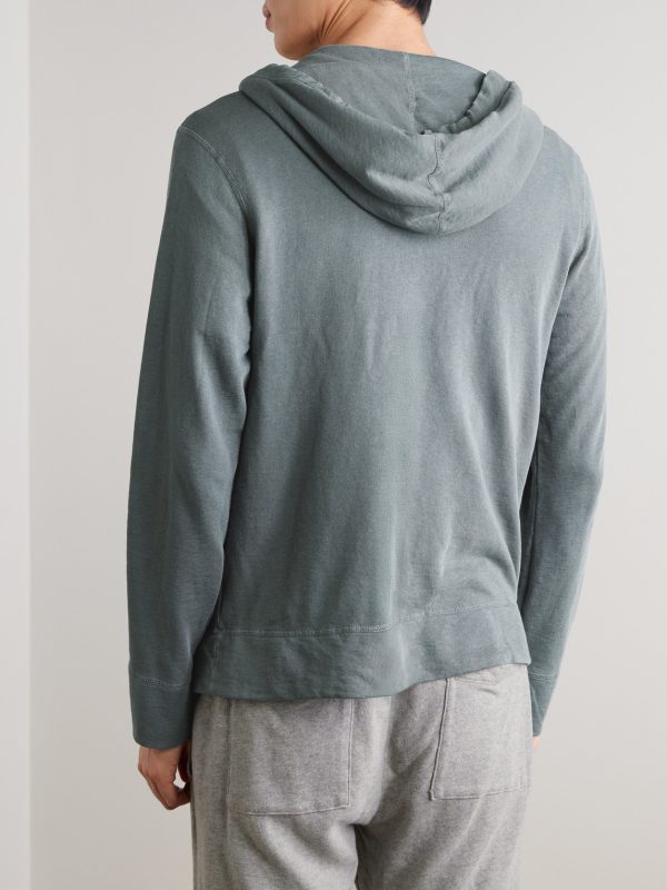 Loopback Supima Cotton-Jersey Zip-Up Hoodie - BK