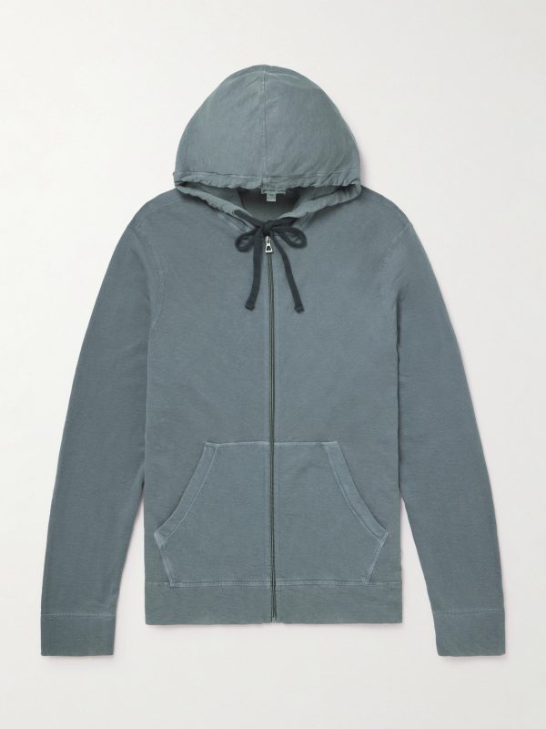 Loopback Supima Cotton-Jersey Zip-Up Hoodie