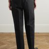 Straight-Leg Logo-Jacquard Cotton-Blend Canvas Drawstring Trousers - BK Straight-Leg Logo-Jacquard Cotton-Blend Canvas Drawstring Trousers - BK
