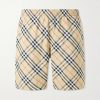 Treston Straight-Leg Mid-Length Checked Swim Shorts