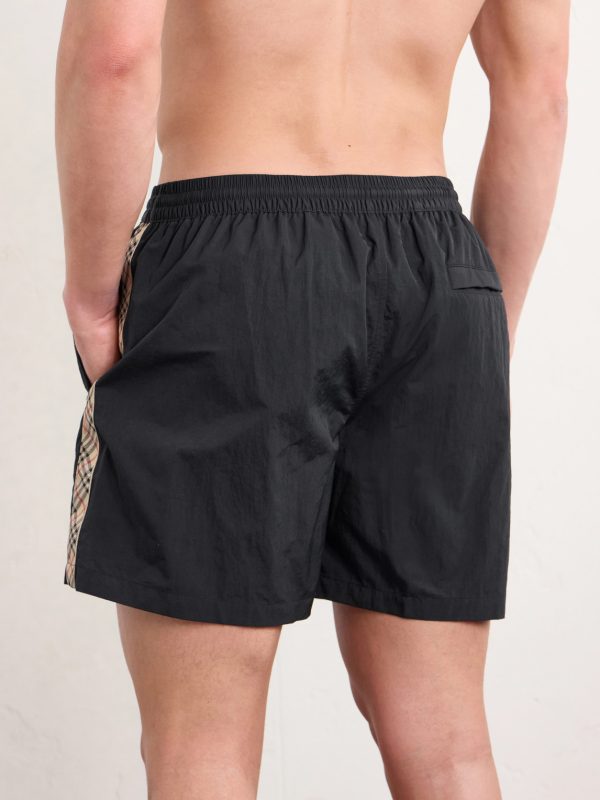 Straight-Leg Striped Jacquard-Trimmed Shell Shorts - E2 Straight-Leg Striped Jacquard-Trimmed Shell Shorts - E2