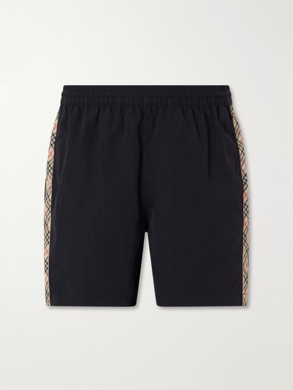 Straight-Leg Striped Jacquard-Trimmed Shell Shorts Straight-Leg Striped Jacquard-Trimmed Shell Shorts
