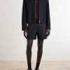 Straight-Leg Striped Jacquard-Trimmed Shell Shorts - OU Straight-Leg Striped Jacquard-Trimmed Shell Shorts - OU