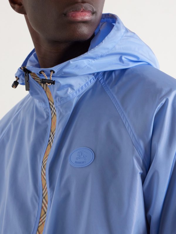 Clapton Logo-Appliquéd Shell Hooded Jacket - CU