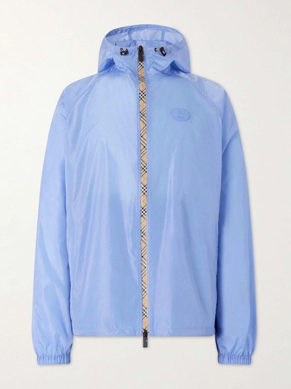 Clapton Logo-Appliquéd Shell Hooded Jacket