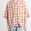 Camp-Collar Checked Cotton Western Shirt - FR Camp-Collar Checked Cotton Western Shirt - FR