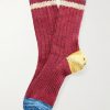 Ivy Rainbowy Happy Heel Cotton and Hemp-Blend Socks
