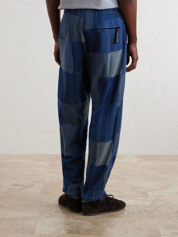 Tugihagi Straight-Leg Patchwork Cotton Drawstring Trousers - BK Tugihagi Straight-Leg Patchwork Cotton Drawstring Trousers - BK