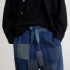 Tugihagi Straight-Leg Patchwork Cotton Drawstring Trousers - CU Tugihagi Straight-Leg Patchwork Cotton Drawstring Trousers - CU
