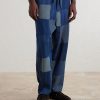 Tugihagi Straight-Leg Patchwork Cotton Drawstring Trousers - FR Tugihagi Straight-Leg Patchwork Cotton Drawstring Trousers - FR