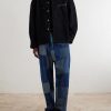 Tugihagi Straight-Leg Patchwork Cotton Drawstring Trousers - OU Tugihagi Straight-Leg Patchwork Cotton Drawstring Trousers - OU