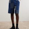 Tugihagi Straight-Leg Belted Patchwork Cotton Shorts - FR Tugihagi Straight-Leg Belted Patchwork Cotton Shorts - FR