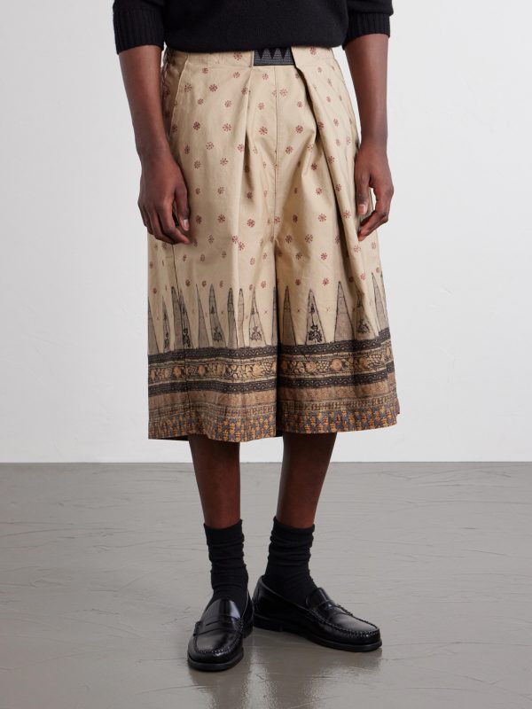 Wide-Leg Printed Cotton Shorts - FR Wide-Leg Printed Cotton Shorts - FR