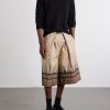 Wide-Leg Printed Cotton Shorts - OU Wide-Leg Printed Cotton Shorts - OU