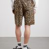 Wide-Leg Belted Leopard-Print Cotton-Twill Shorts - BK Wide-Leg Belted Leopard-Print Cotton-Twill Shorts - BK