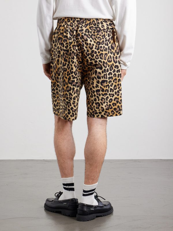 Wide-Leg Belted Leopard-Print Cotton-Twill Shorts - BK Wide-Leg Belted Leopard-Print Cotton-Twill Shorts - BK