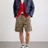 Wide-Leg Belted Leopard-Print Cotton-Twill Shorts - OU Wide-Leg Belted Leopard-Print Cotton-Twill Shorts - OU