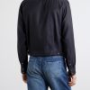 Drizzler Camp-Collar Embroidered-Detail Satin Jacket - BK