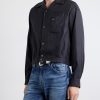 Drizzler Camp-Collar Embroidered-Detail Satin Jacket - FR