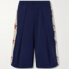 Kome-Kome Straight-Leg Satin-Jersey Shorts Kome-Kome Straight-Leg Satin-Jersey Shorts