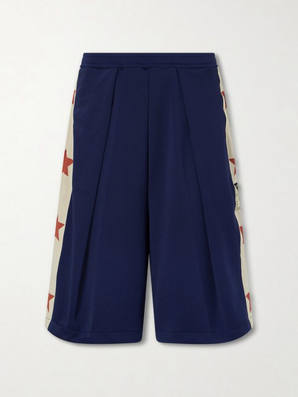 Kome-Kome Straight-Leg Satin-Jersey Shorts Kome-Kome Straight-Leg Satin-Jersey Shorts