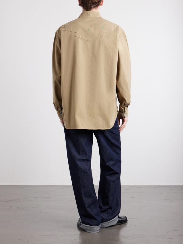 Thunderbird Panelled Cotton-Twill Shirt - BK Thunderbird Panelled Cotton-Twill Shirt - BK