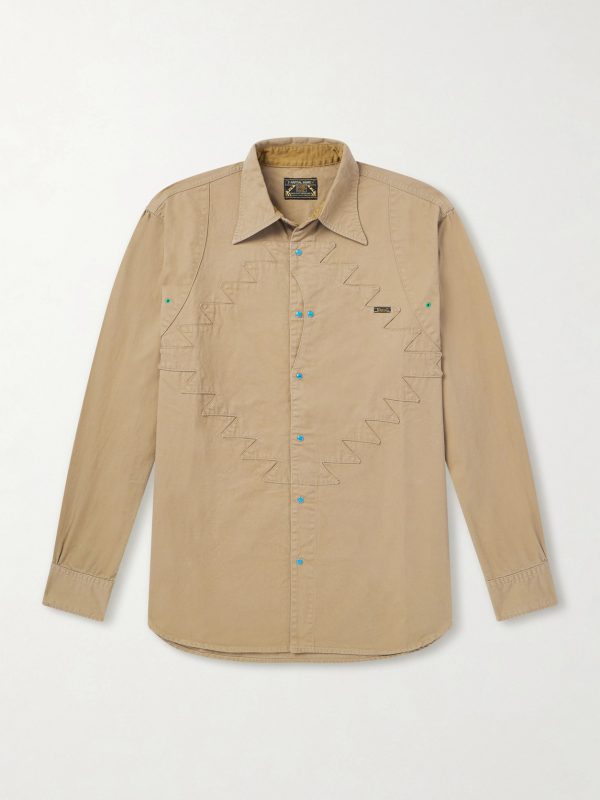 Thunderbird Panelled Cotton-Twill Shirt Thunderbird Panelled Cotton-Twill Shirt